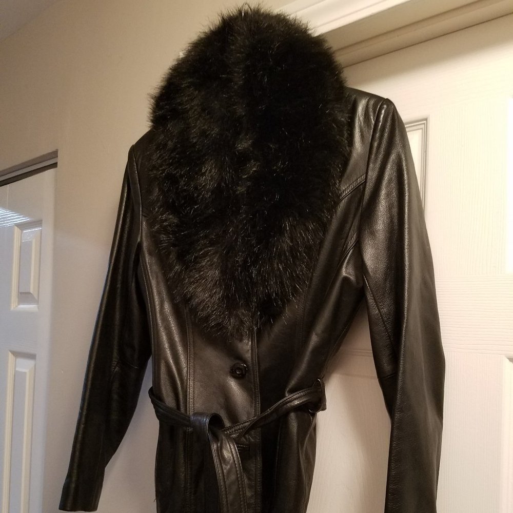 Wilson Leather XS black genuine leather jacket.